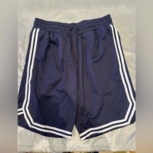 SPALDING Boys Size Youth Small Navy & White Athletic Shorts